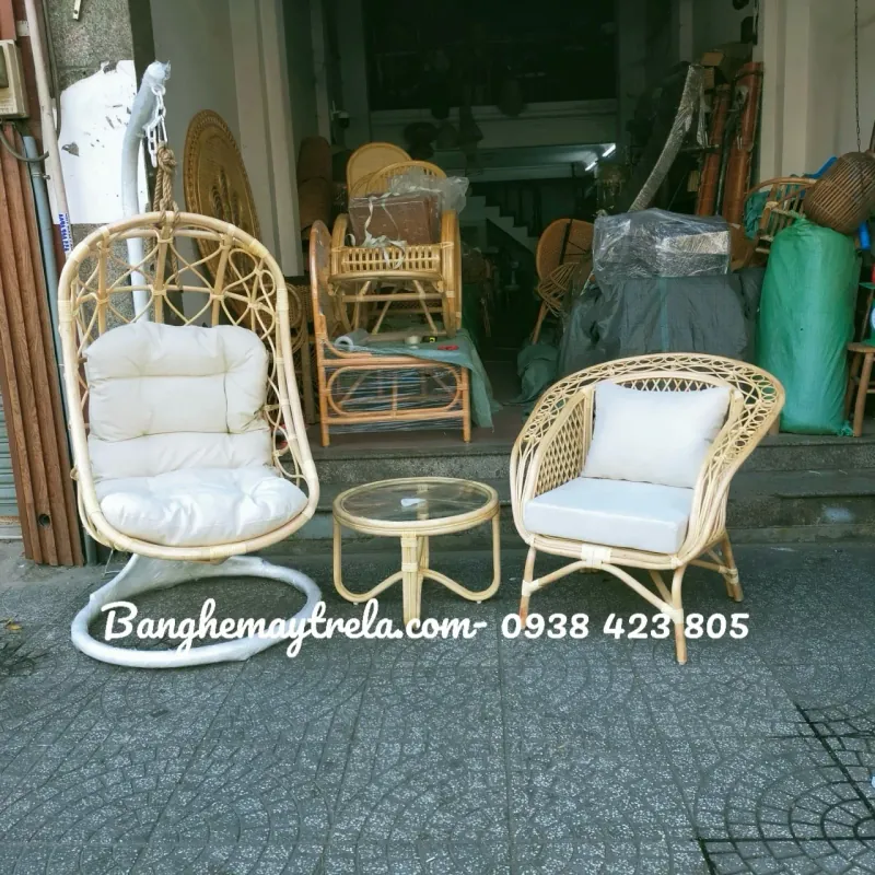 Bộ bàn ghế mây phòng ngủ 682042