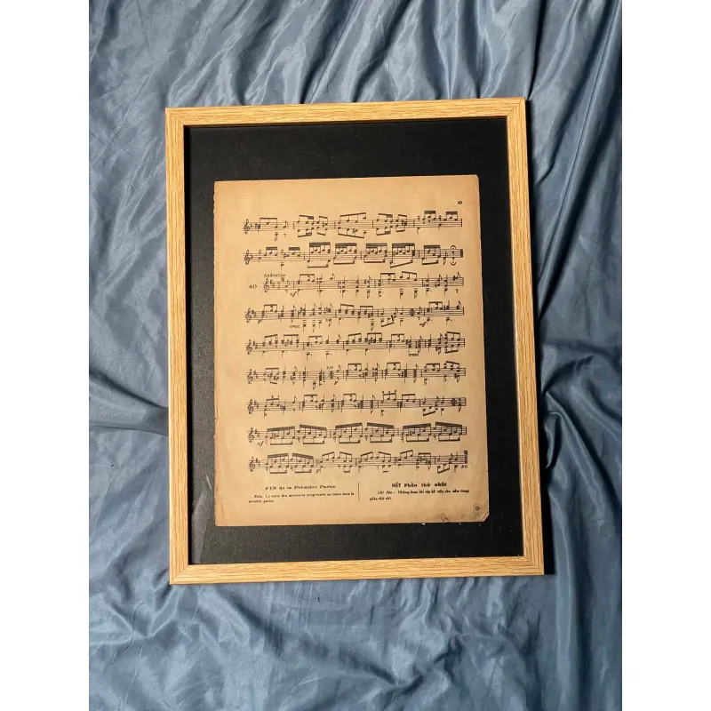 Tranh decor phổ nhạc cũ (trước 75) 1020951