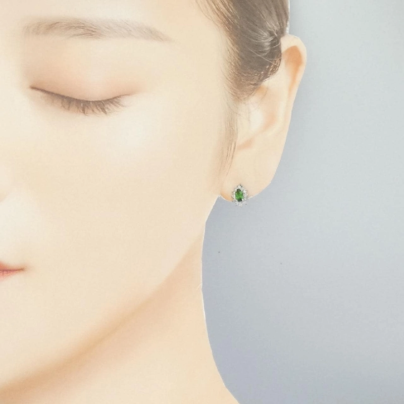 PT900 Ngọc Garnet Xanh Tai Nghe 0.56CT - Hàng hiệu Chính hãng 867650