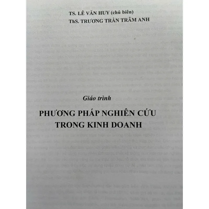 PHƯƠNG PHÁP NGHIÊN CỨU TRONG KINH DOANH 702168