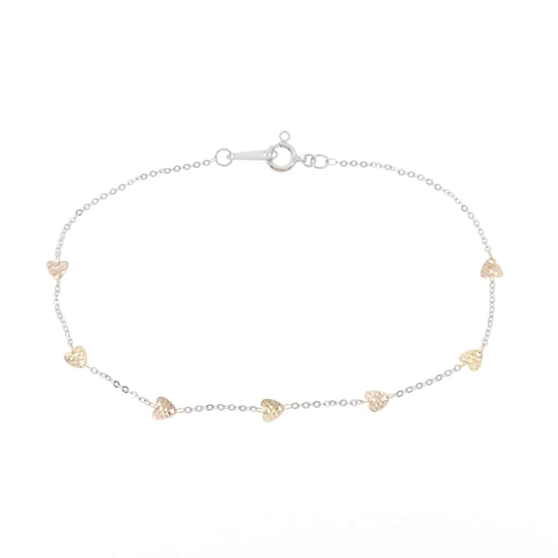 K18 Ba màu Heart Bracelet - Hàng hiệu Authentic 878993