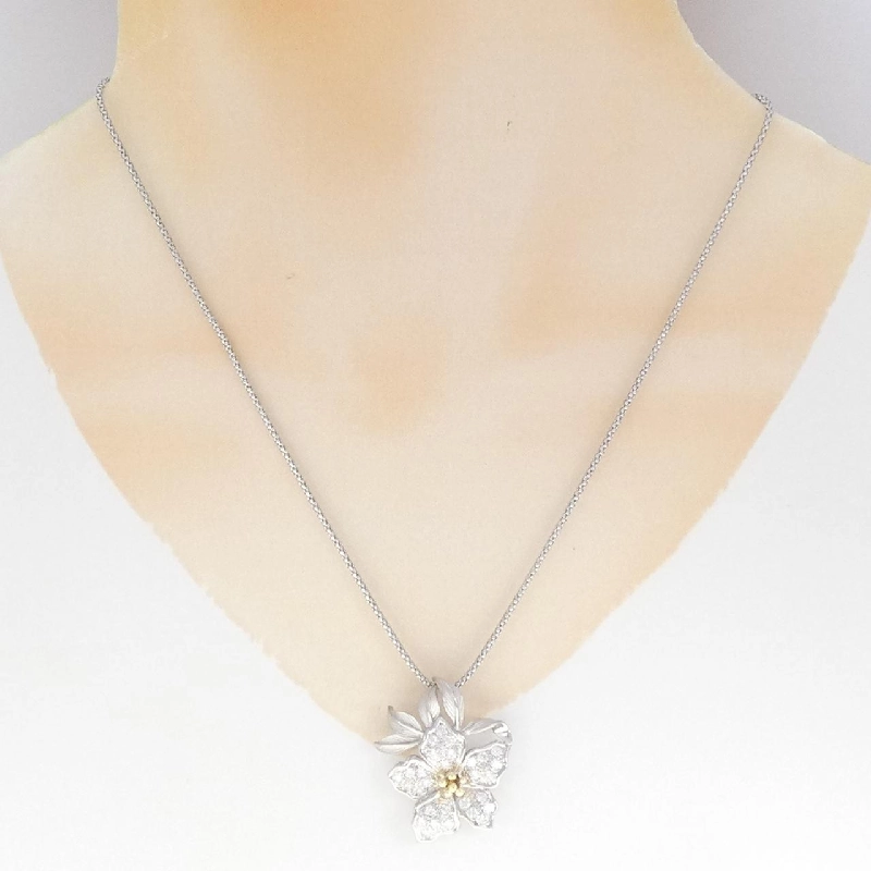 K18WG/K18YG Hoa Đá Kim Cương Dây Chuyền 1.00CT - Hàng hiệu Chính hãng 859781