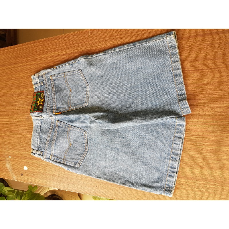 Quần sọc lửng jean, size S 15507