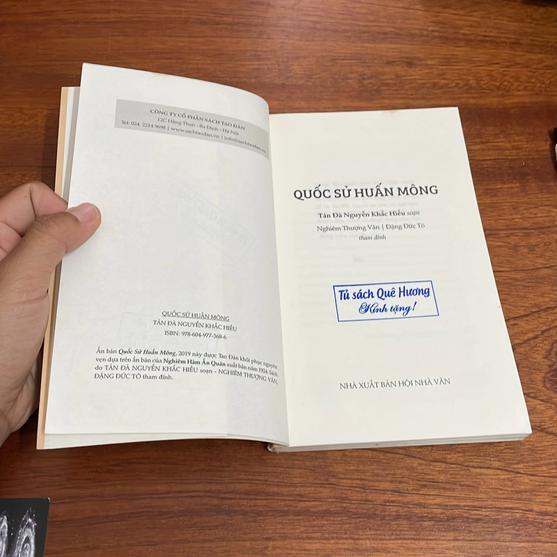 II Sách Lịch Sử: Quốc Sử Huấn Mông - Tản Đà, Nguyễn Khắc Hiếu - 2019 500392