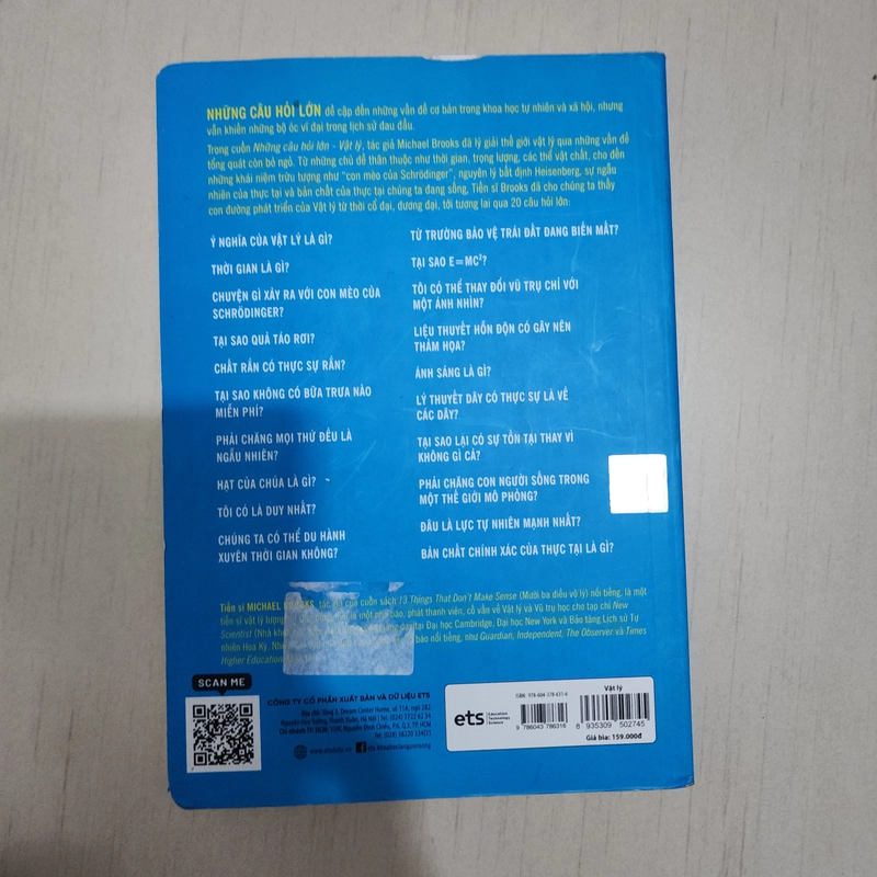 Sách Những câu hỏi lớn vật lý của Michael Brooks mới 95% 539834