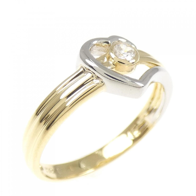 Nhẫn kim cương hình trái tim K18YG/PT900 0.10CT 667554