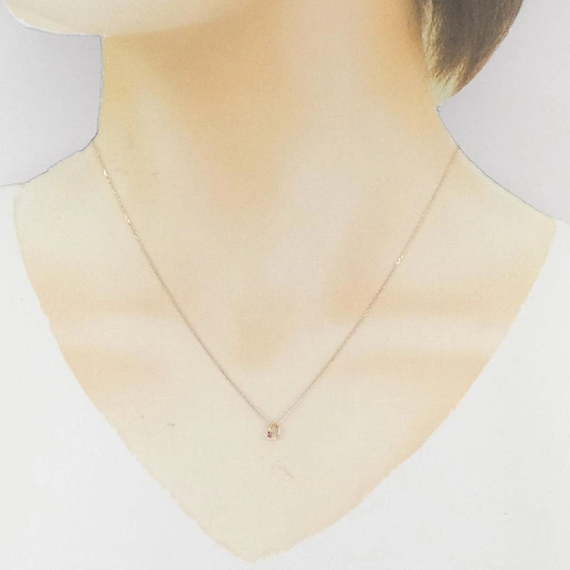 K10PG Dây chuyền hình trái tim Sapphire - Hàng hiệu Chính hãng 858930