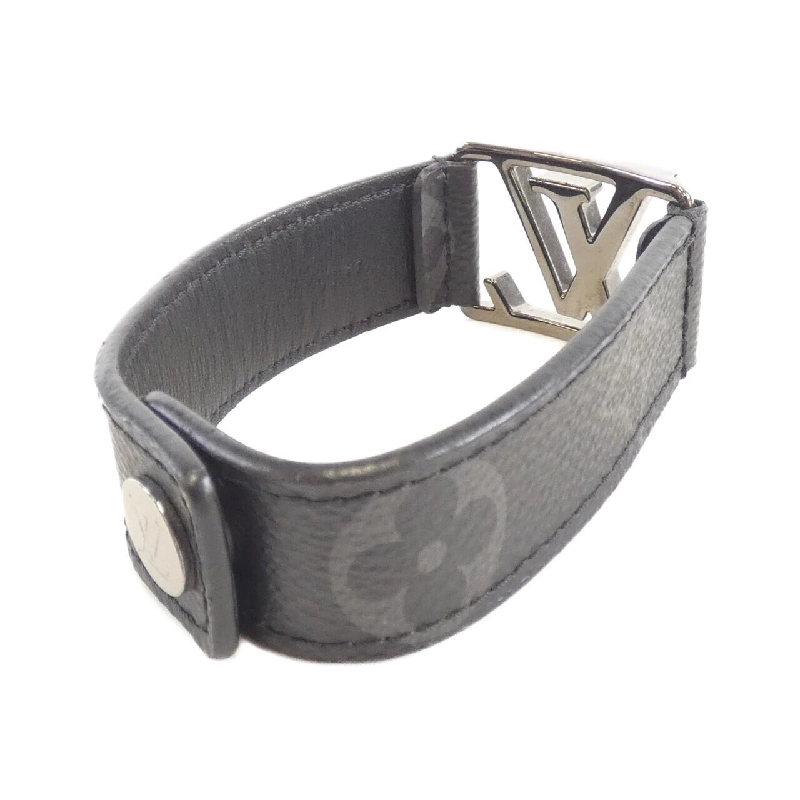 Vòng tay Louis Vuitton Monogram Eclipse Braclet Hockenheim 21cm M6295D 624550