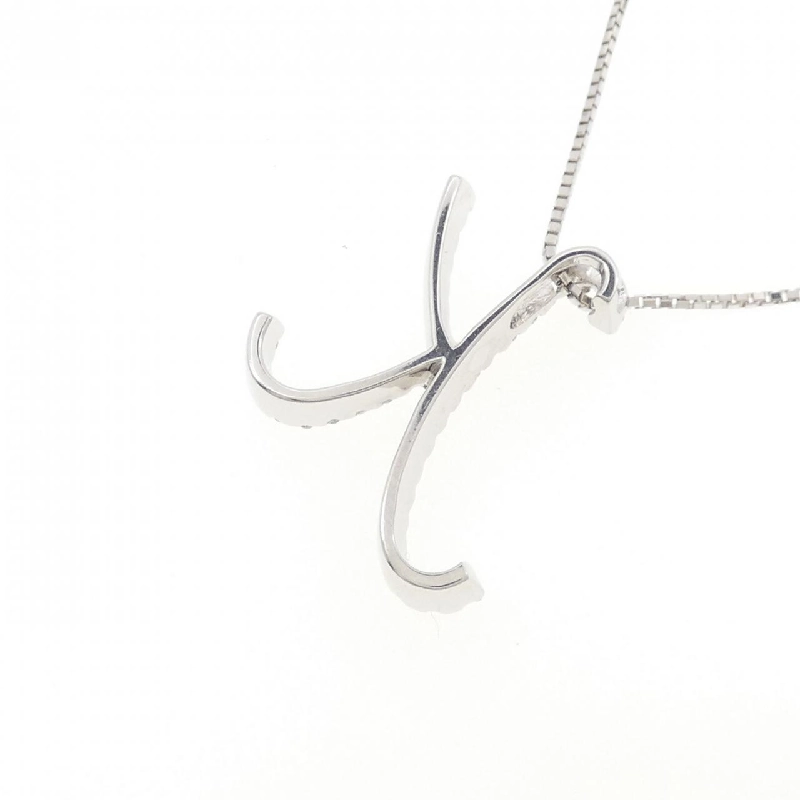 K18WG Chữ cái K Dây chuyền kim cương 0.20CT - Hàng hiệu Chính hãng 866709