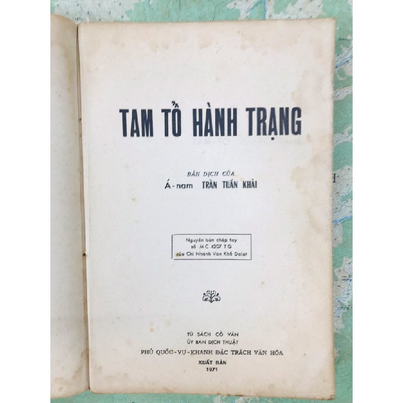 Tam tổ hành trạng - bản dịch Á Nam Trần Tuấn Khải 126299