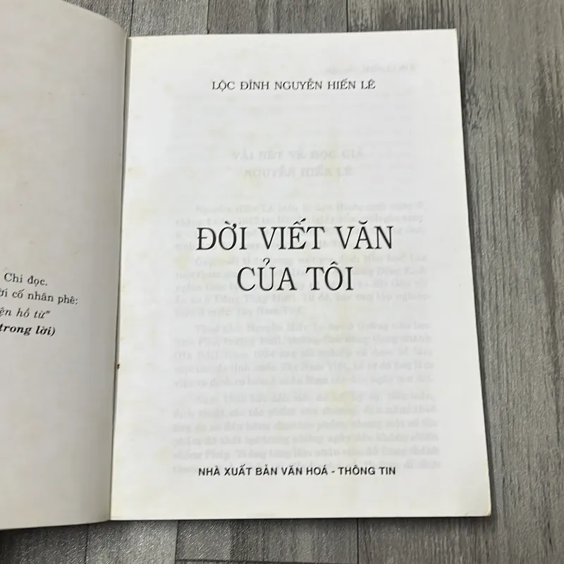 Đời viết văn của tôi - nguyễn hiến lê. 3b3 575001