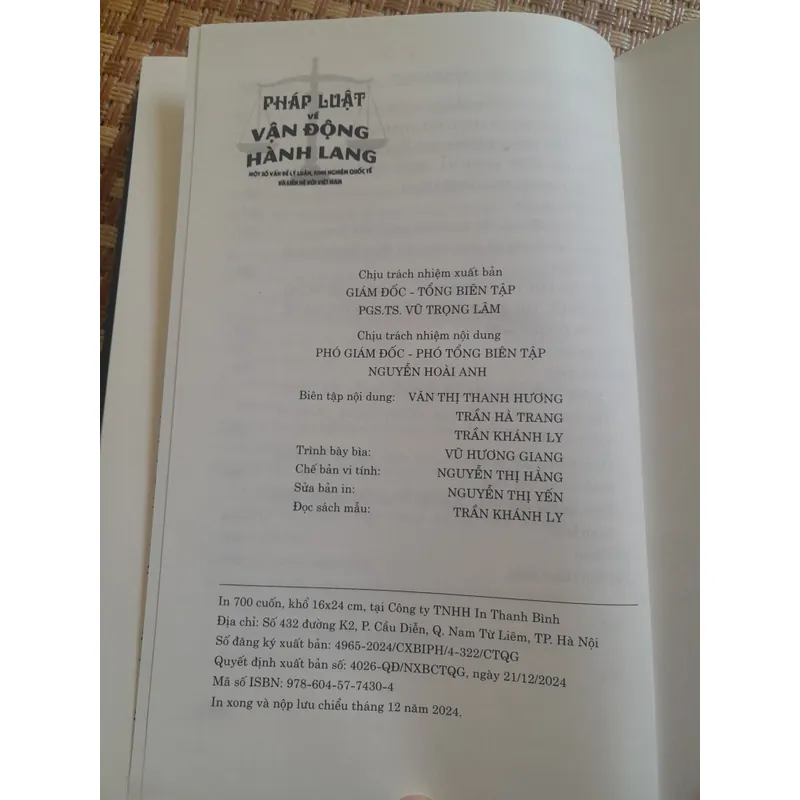 PHÁP LUẬT VỀ VẬN ĐỘNG HÀNH LANG... 736023