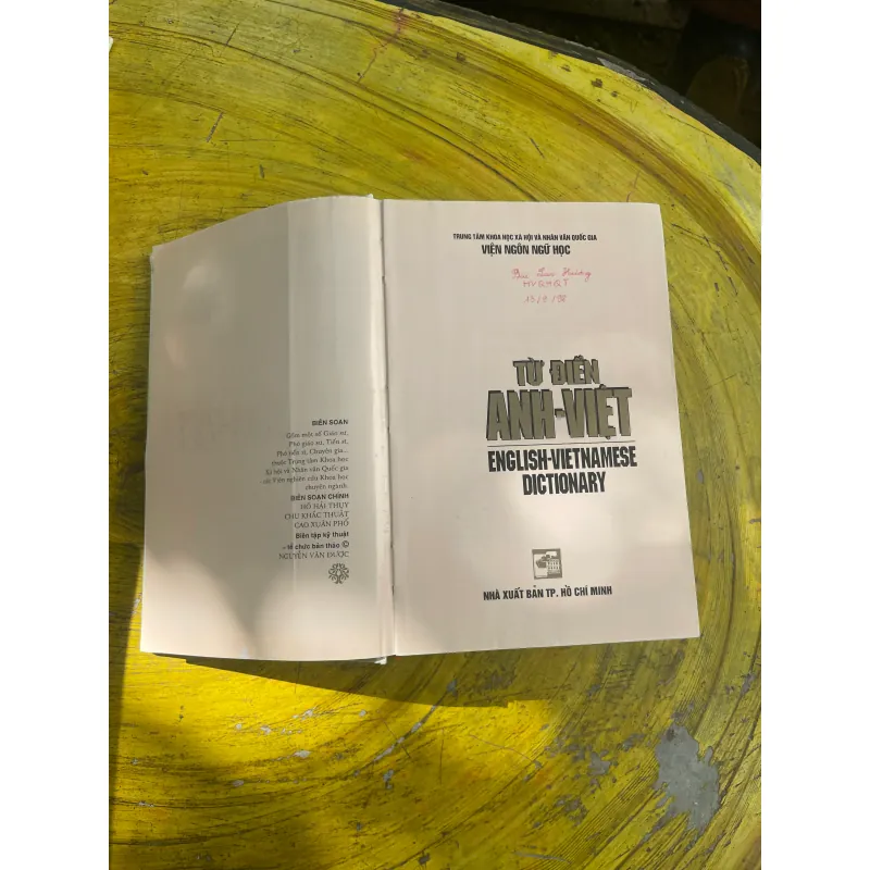 TỪ ĐIỂN ANH - VIỆT ENGLISH- VIETNAMESE DICTIONARY 1997 (a) 730675