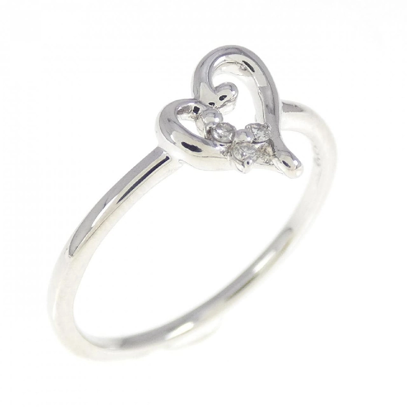 Nhẫn kim cương hình trái tim K10WG 0.02CT 672950