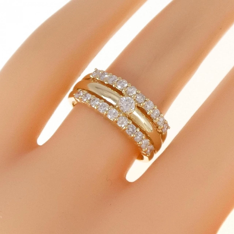 Nhẫn kim cương K18YG 0.64CT 671404