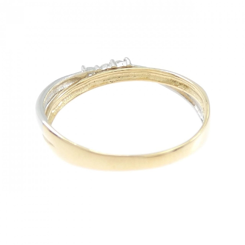 Nhẫn kim cương ba viên K18YG/PT900 0.08CT - Hàng hiệu Authentic 852426