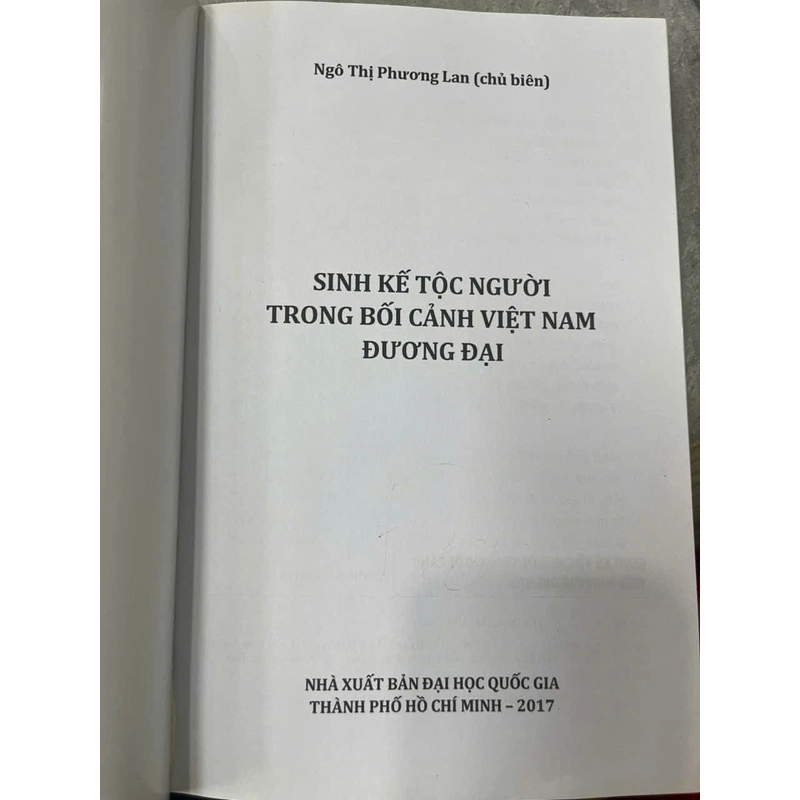 SINH KẾ TỘC NGƯỜI TRONG BỐI CẢNH VIỆT NAM ĐƯƠNG ĐẠI
 530397