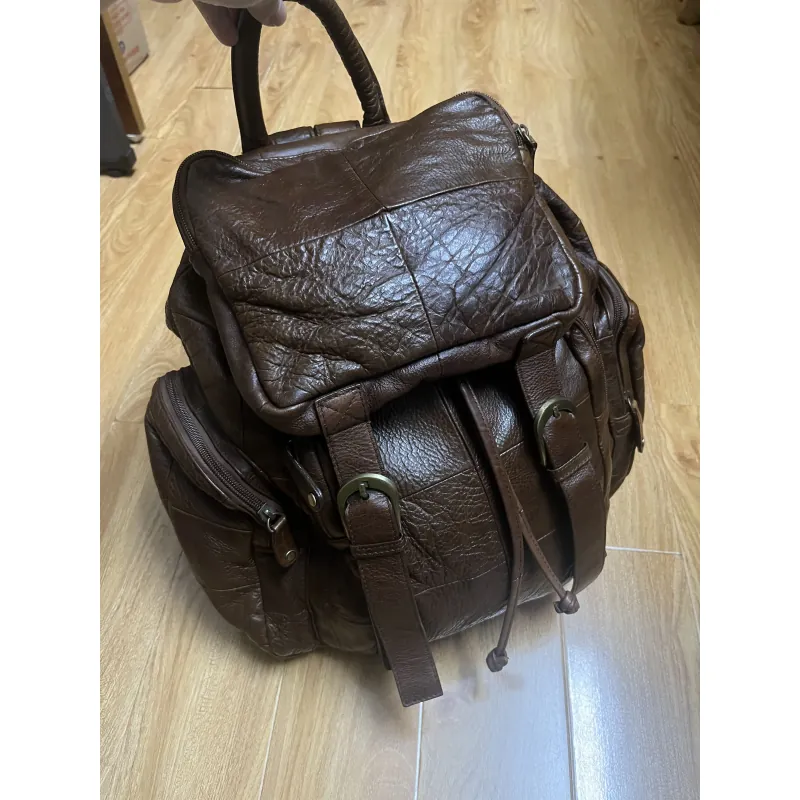 Balo nam 31x42x13 da thật 2hand 1013064