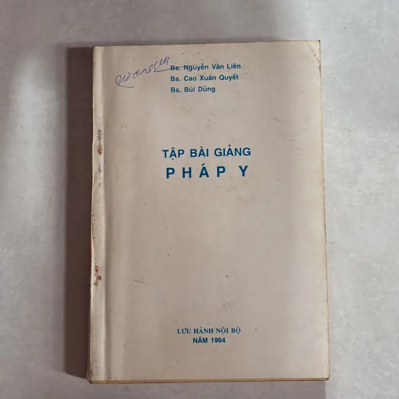 Tập bài giảng pháp y - Cao Xuân Quyết - 1994s 801020