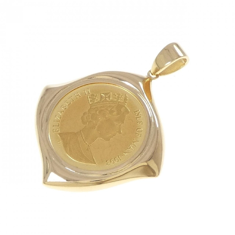 K18YG(枠) Đồng xu Mặt dây chuyền - Hàng hiệu Authentic 865919