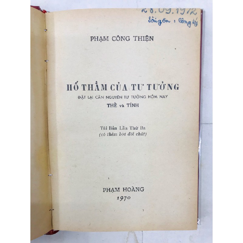 Hố thắm của tư tưởng - Phạm Công Thiện 128191