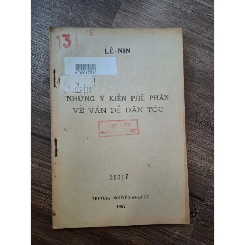NHỮNG Ý KIẾN PHÊ PHÁN VỀ VẤN ĐỀ DÂN TỘC - LÊ-NIN 709788