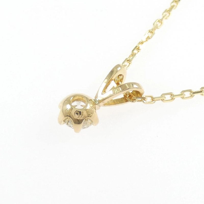 K18YG Solitaire Dây chuyền kim cương 0.3705CT - Hàng hiệu Chính hãng 856383