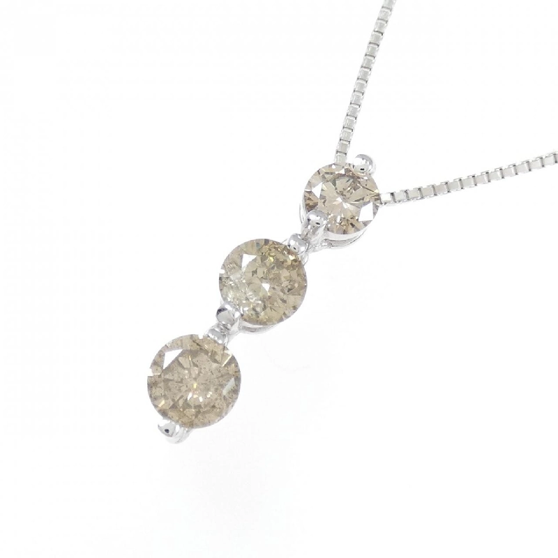 K18WG Dây chuyền kim cương ba viên 1.069CT - Hàng hiệu Chính hãng 861499