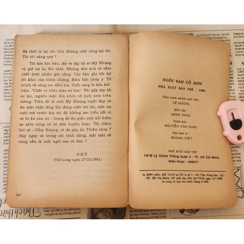 NGÔI SAO CÔ ĐƠN (Nguyễn Đông Thức) - có chữ ký của nhà văb 720742