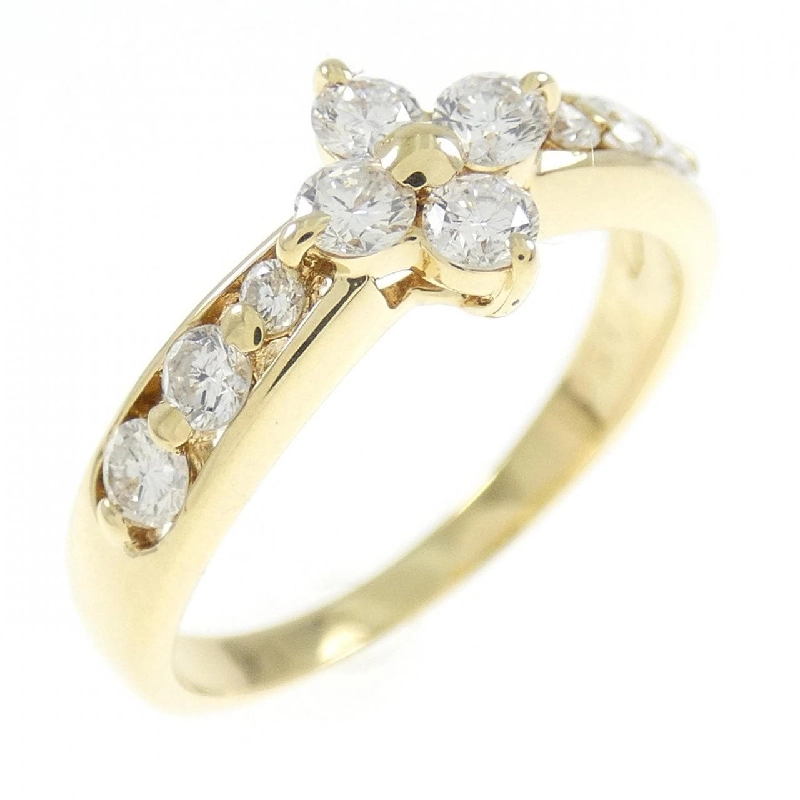 Nhẫn kim cương hoa K18YG 0.51CT 672313