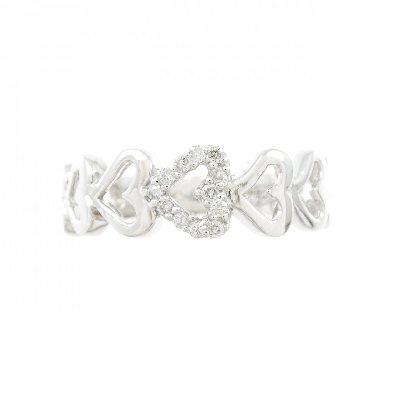 Nhẫn kim cương hình trái tim K14WG - Hàng hiệu Authentic 850982