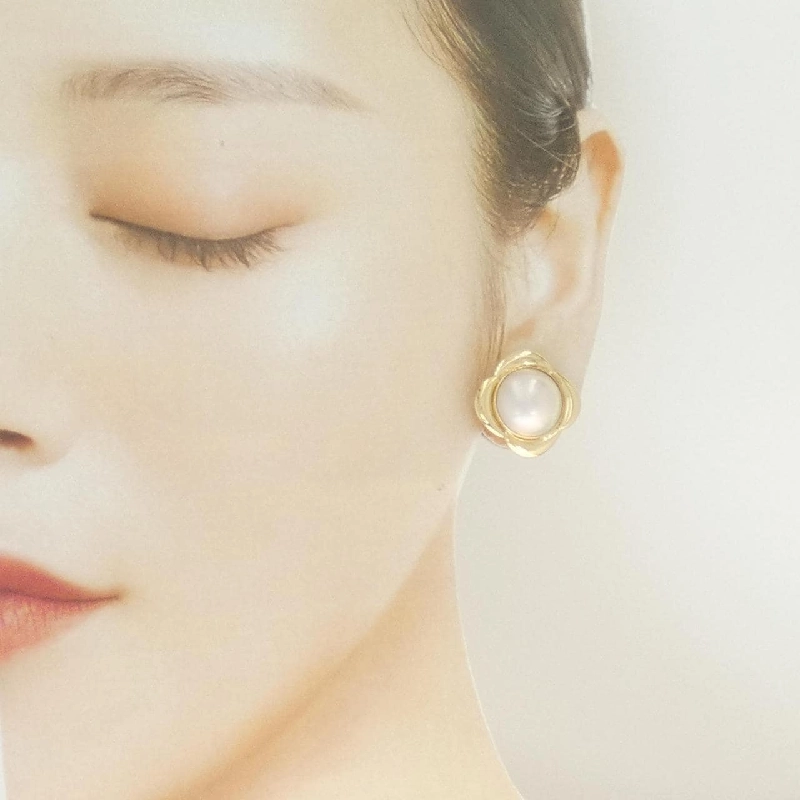 K18YG Mabe Pearl Earrings - Hàng hiệu Authentic 867468