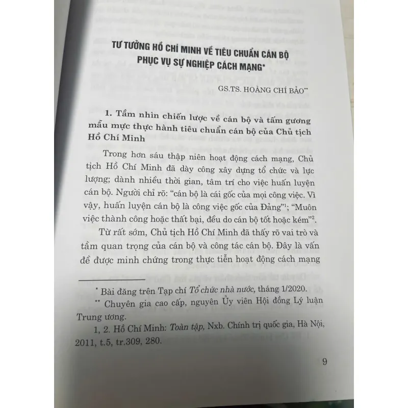 SÁCH TƯ TƯỞNG HỒ CHÍ MINH VỀ CÁN BỘ 700681