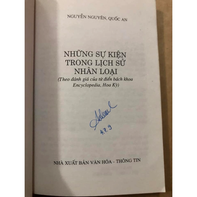 Sách Những sự kiện trong lịch sử nhân loại - Nguyễn Nguyên, Quốc An biên soạn. 305907