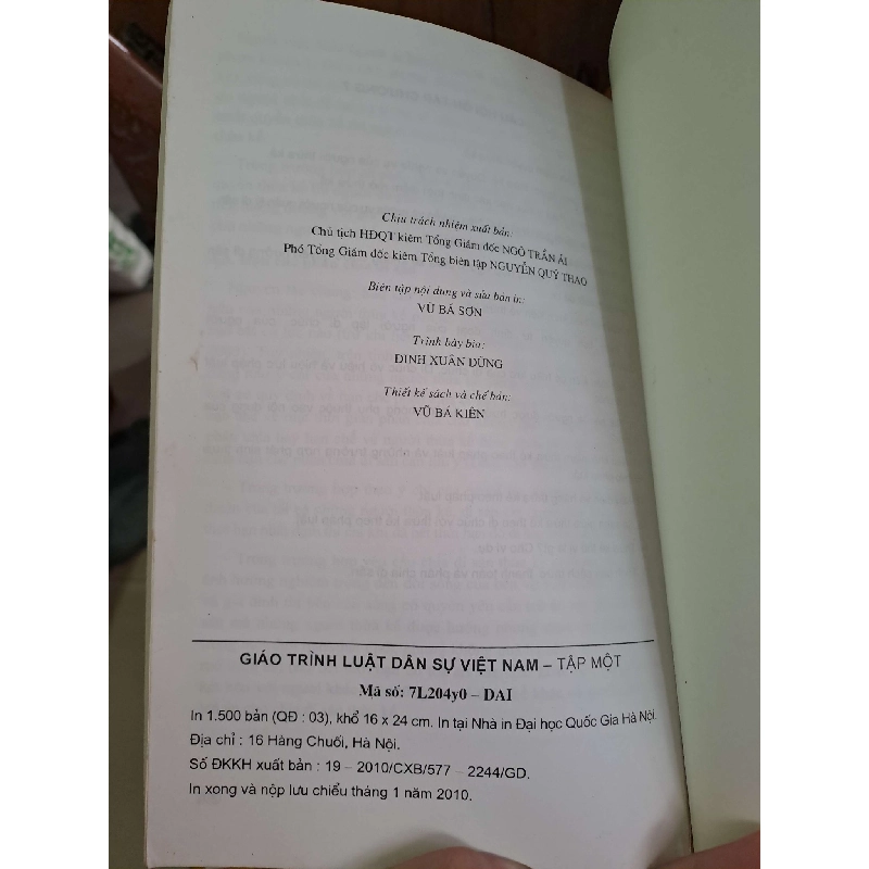 Giáo trình luật dân sự Việt Nam - TS. Lê Đình Nghị (chủ biên) GIÁO TRÌNH, CHUYÊN MÔN HCM1008 920721