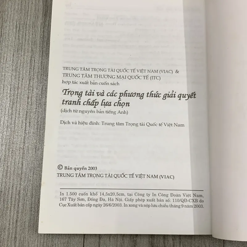 Trọng tài và các phương thức giải quyết tranh chấp lựa chọn. 2a3 689772