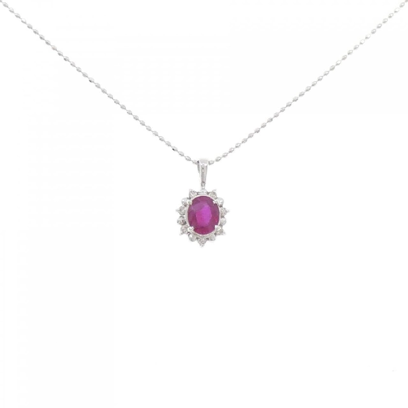 K18WG Dây chuyền Ruby 0.40CT - Hàng hiệu Chính hãng 862978