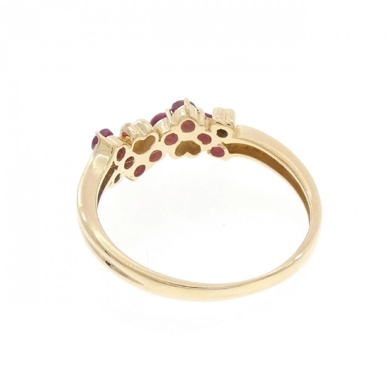 Nhẫn ruby K18YG hình trái tim 668596