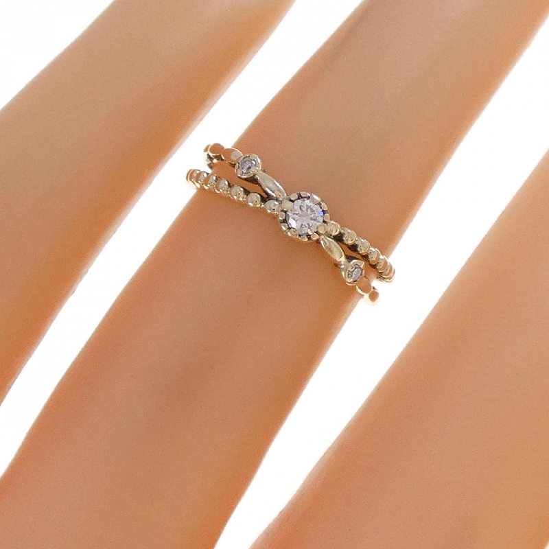 Nhẫn kim cương K10YG 0.06CT - Hàng hiệu Authentic 848934