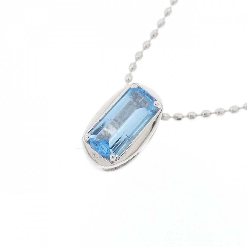 K14WG 2WAY Blue Topaz Necklace - Hàng hiệu Authentic 861976