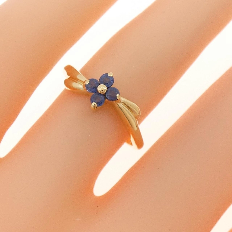 Nhẫn Sapphire K18YG Hoa 670709