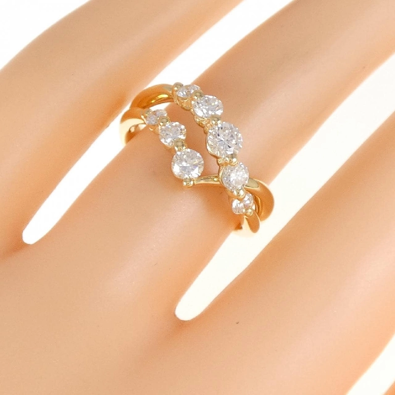 Nhẫn kim cương K18YG 0.73CT 670628