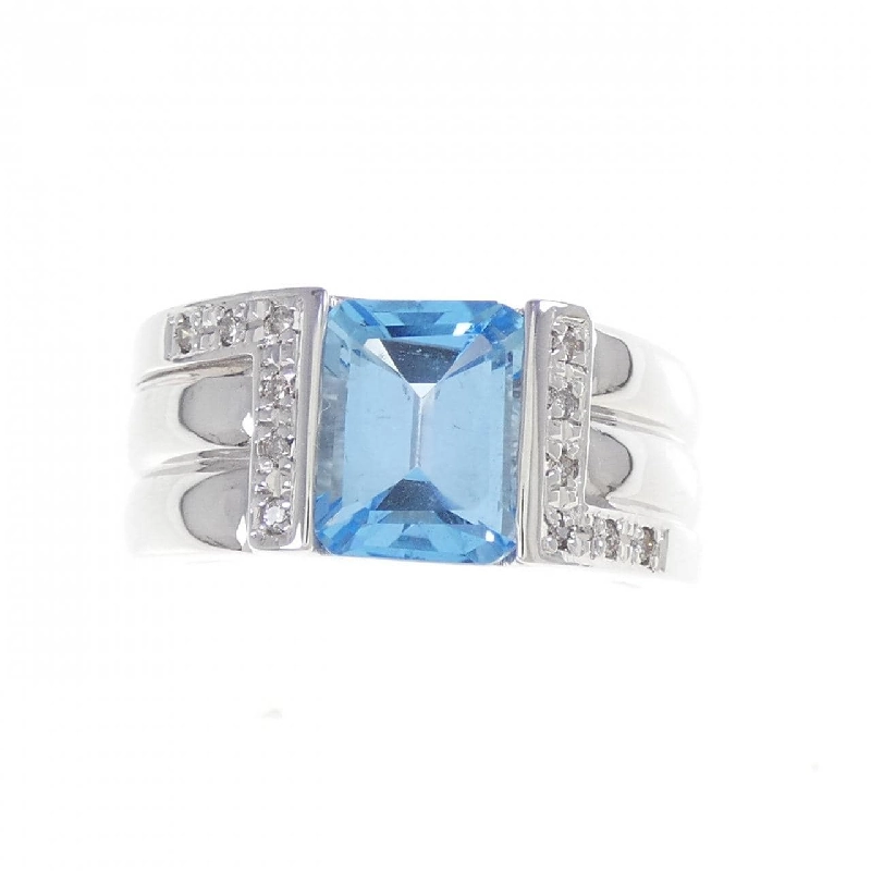 Nhẫn Blue Topaz K18WG 666175