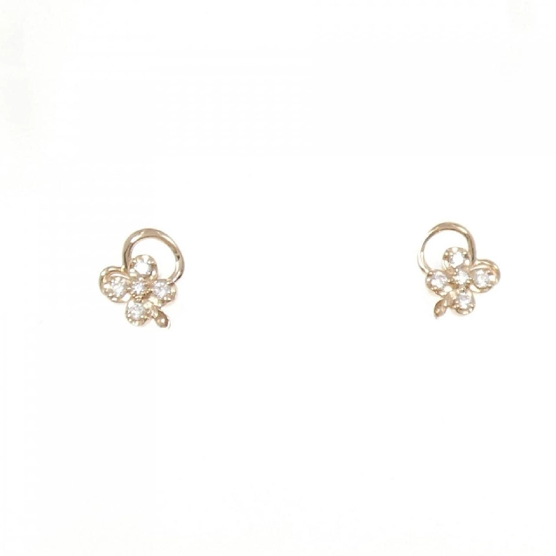 K18PG Bông tai hoa kim cương - Hàng hiệu Authentic 865389