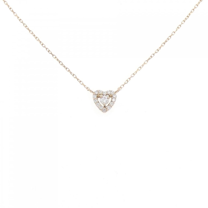 Dây chuyền kim cương hình trái tim K18PG 0.14CT - Hàng hiệu chính hãng 861617