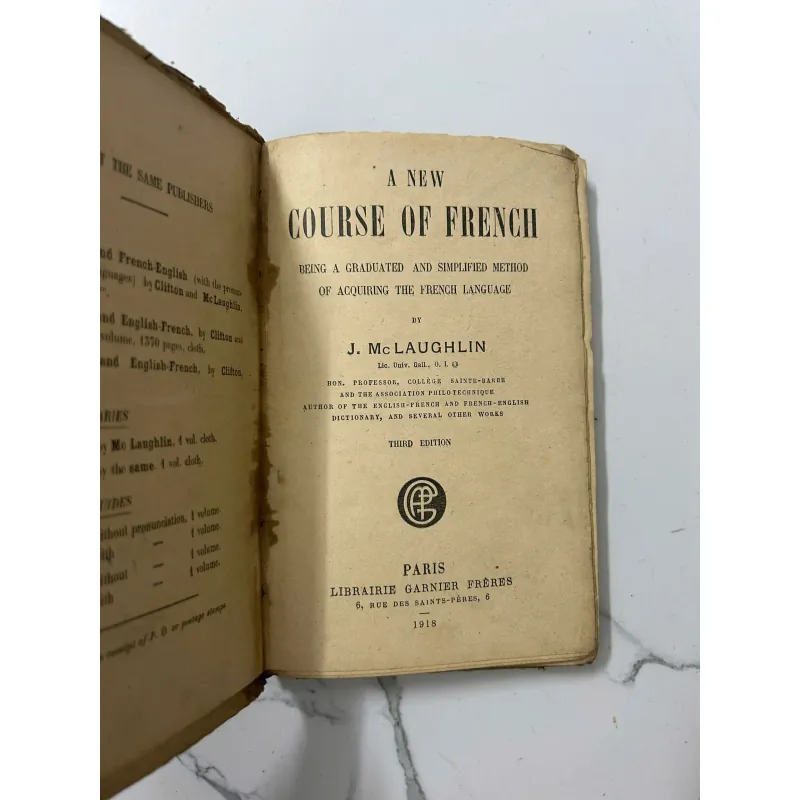 A New Course of French (1918)– J. Mc. Laughlin 1023499