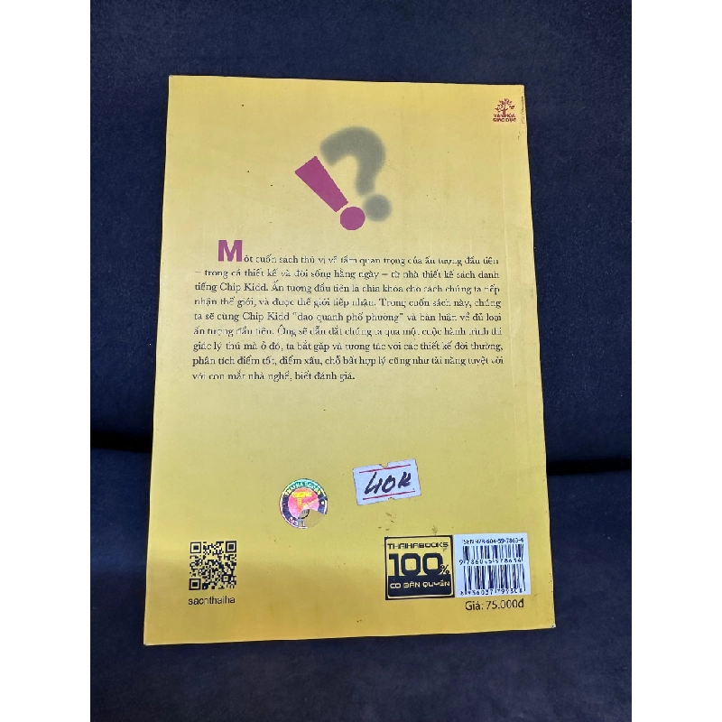 Nhìn Mặt Mà Bắt Hình Dong, Tedbooks, Chip Kidd, Mới 90%, 2017 SBM2407 347484