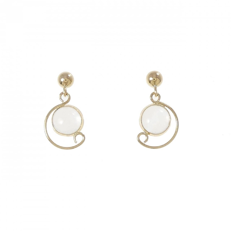 K18YG Đá mặt trăng Bông tai - Hàng hiệu Chính hãng 863539