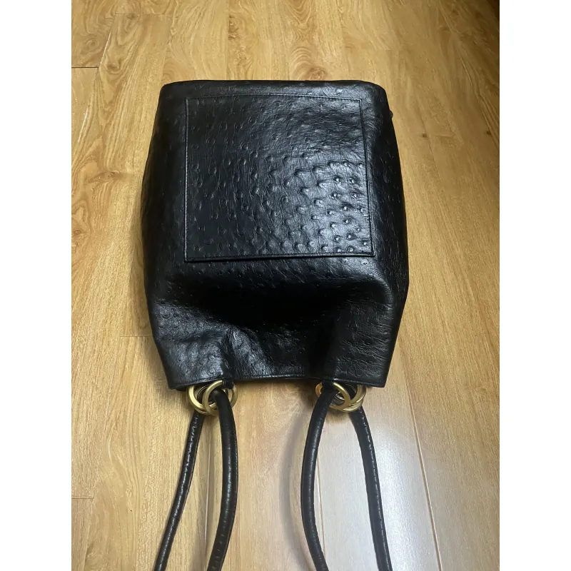 Balo nữ 24x31x14 da thật dập vân đà điểu 2hand 996738