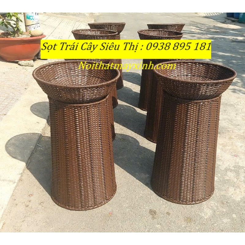 Giỏ mây trưng bày trái cây, giỏ mây đựng trái cây siêu thị chính hãng 478789